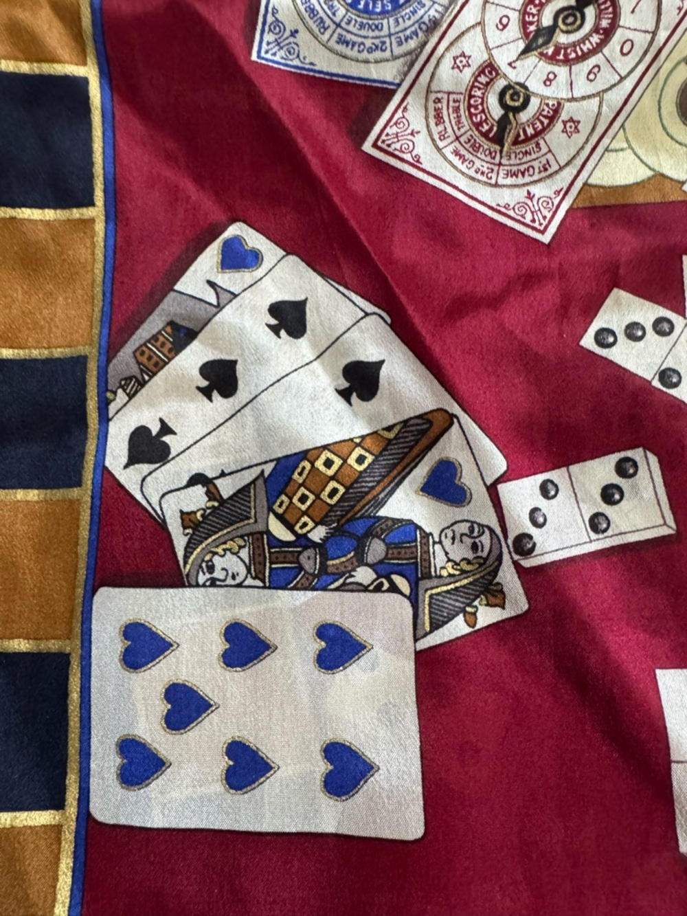 Oscar de la Renta casino print silk scarf - Picture 6 of 7